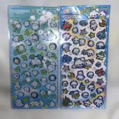 キャンディグリッターステッカー ぷくぷくあわわちゃん　シマエナガ　2シート