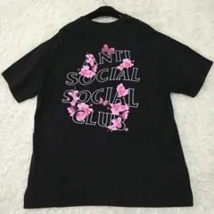 ANTI SOCIAL SOCIAL CLUB花フラワー蝶バタフライロゴTシャツのサムネイル