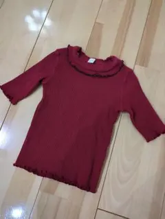 結構小さめ110 アプレレクール 5分袖 ボルドー