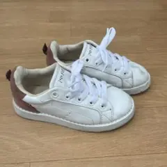 ZARA GIRLS ホワイト/ブラウン スニーカー