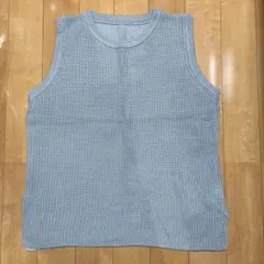 ライトグレー ニットベスト Mサイズ