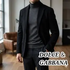 ドルチェ&ガッバーナ テーラードジャケット 48 L 黒 ウール イタリア製
