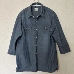 Back Number バックナンバー　デニム 七分袖シャツ Lサイズ