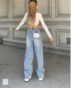 GRLダメージデニムワイド　新品未使用