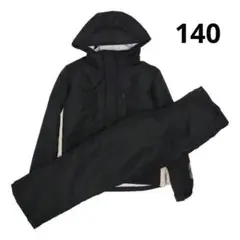 スキーウェア 上下セット サイズ調整 男の子 耐水圧5000mm ブラック140