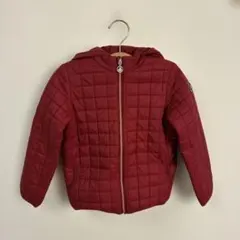 キッズ 中綿ジャケット レッド フード付き