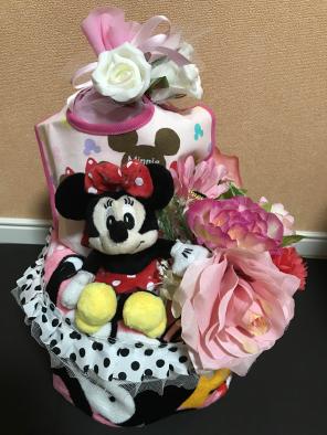 ミニーちゃんオムツケーキ