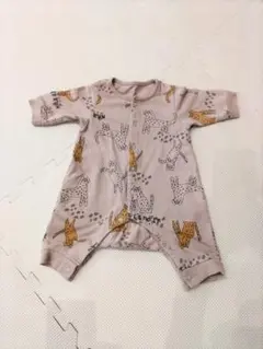 BREEZE ヒョウ柄　猫柄　ロンパース サイズ60 新生児から