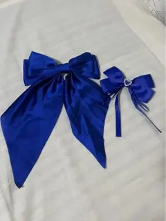 リボン バレッタ 2点セット