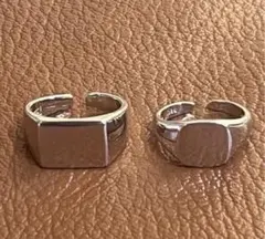 2個セットシルバー925 メキシカンジュエリー大ぶり小ぶりシグネチャーリング