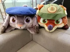 ズートピア2 赤いほっぺ 寝そべり ぬいぐるみ ニック ジュディ