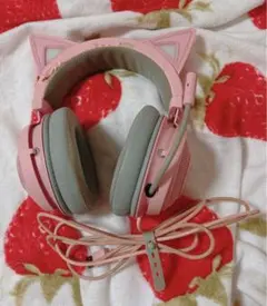 送料手数料込 Razer正規品 ピンク猫耳ヘッドセット