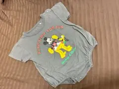 ミッキーマウス プルートロンパース グレー