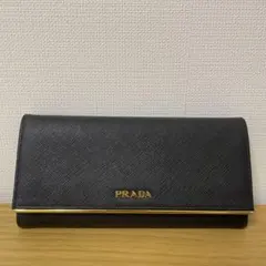 【正規品】PRADA ブラックレザー　長財布+カードケース