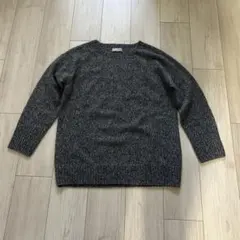 マーガレットハウエル ウールカシミヤシルク クルーネックニット　総柄　霜降り