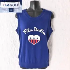 X2 Women LL FILAゴルフ 紺 ニット ベスト