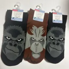 新品　ゴリラ　オランウータン　ソックスのサムネイル