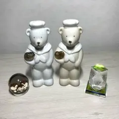【昭和レトロ】お土産・雑貨3点セット クマ調味料入れ 奈良クリスタル モンパ三猿のサムネイル