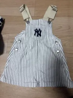 petit main ストライプ サロペット S