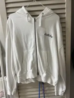 Billabong ホワイト ジップアップパーカー
