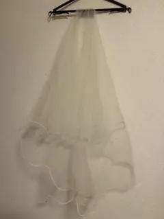 ホワイトウェディングベール パール付き