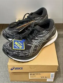 アシックス・GEL-KAYANO 29・27.5cm・黒×白・ワイド☆ブラックのサムネイル