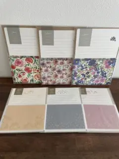 レターセット 6種類 花柄 星座 チェリー