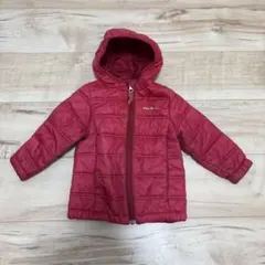 赤いフード付きキルティングアウター 95cm以下