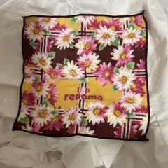 renoma 花柄ハンカチ ブラウン/イエロー