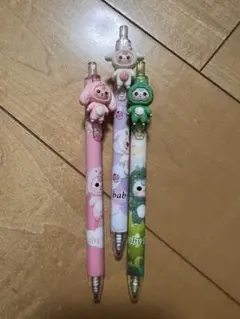 キャラクター付きボールペン3本セット