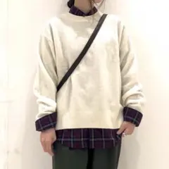 UNIQLO プレミアムラムクルーネックセーター オフ白 XL ホワイト