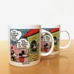 ミッキーマウス コミックデザイン マグカップ　レトロ　2個
