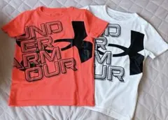 アンダーアーマー キッズ 120 セット ホワイト 蛍光色