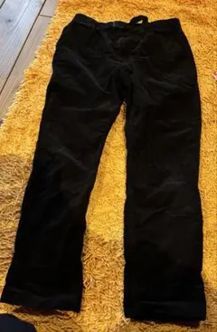 ブラック コーデュロイ パンツ ウエストベルト付きSサイズ GU