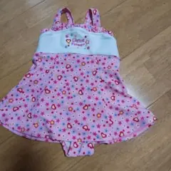 水着(女の子) サイズ100 ピンク 花柄