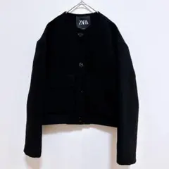 ZARA ザラ（S）ノーカラージャケット 裏地のサムネイル