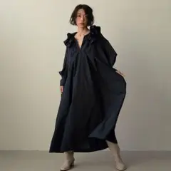 ETRETOKYO フリルカラーコットンワンピース