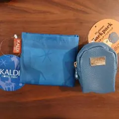 KALDI ミニリュック型キーホルダーとエコバッグ