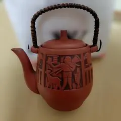 桃型 猿画 朱泥 水滴 急須 茶器 中国 中華 陶器 陶芸 美術 骨董 - メルカリ