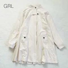 【グレイル】スタンドカラーAラインツイルジャケット コート 綿100【M】美品