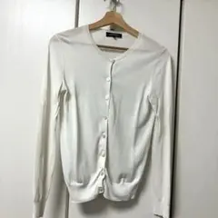 UNITED ARROWS コットン100% 長袖カーディガン ホワイトのサムネイル