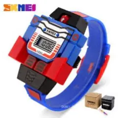 【1点限り‼️】SKMEI 変形ロボット型 デジタル腕時計 遊び心満載 子供用