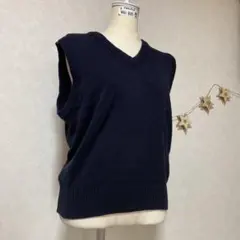ネイビー　Mサイズ　ニットベスト