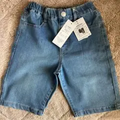新品未使用⭐️110サイズデニム半ズボン ハーフパンツ　短パン105-115cm