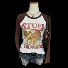 2000年代 INGNI イング ラグラン ロンT ハート 00s グランジ