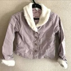 #キッズ　服　ジャケット　ボア付き　H&M ファッション　ブルゾン