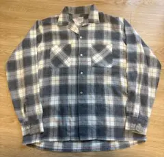 好配色　60s brent チェックウールシャツ　ネルシャツ　USA製