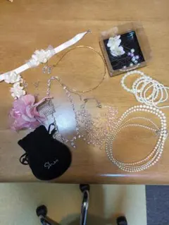 Xmas結婚式花嫁パーティアクセサリーとストール2枚セット