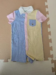 Ralph Lauren 9M ストライプロンパース