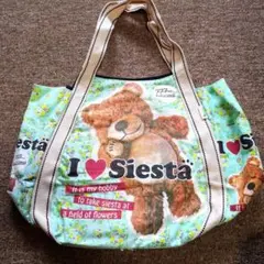 I ♥ Siestä テディベア トートバッグ